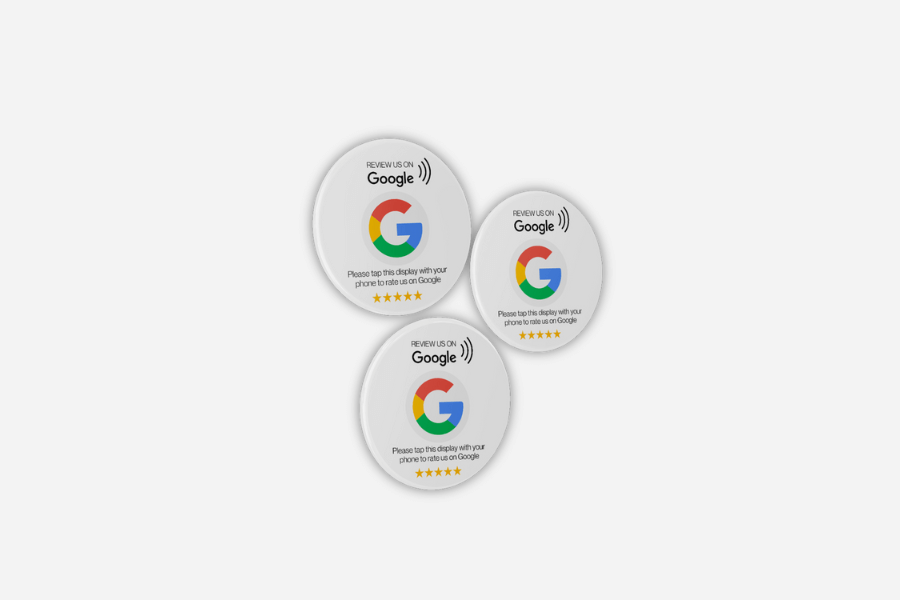 Google Review Stickers (3 pieces)