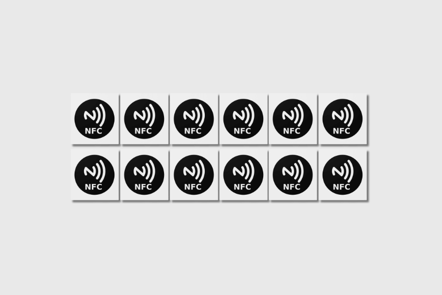 NFC Sticker NTAG213 On Metal Black (12 pieces)