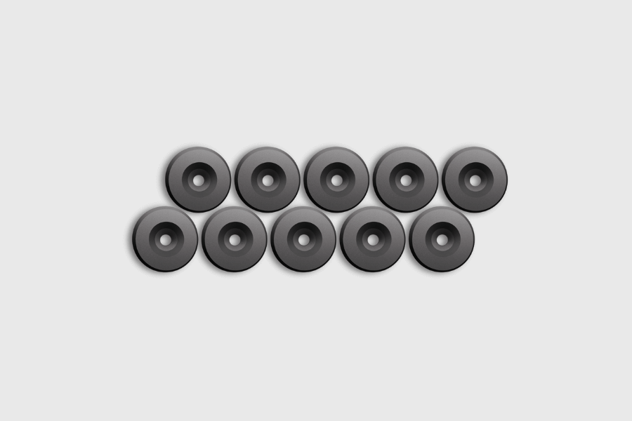 NFC Tag ABS Round NTAG213 Black (10 pieces)