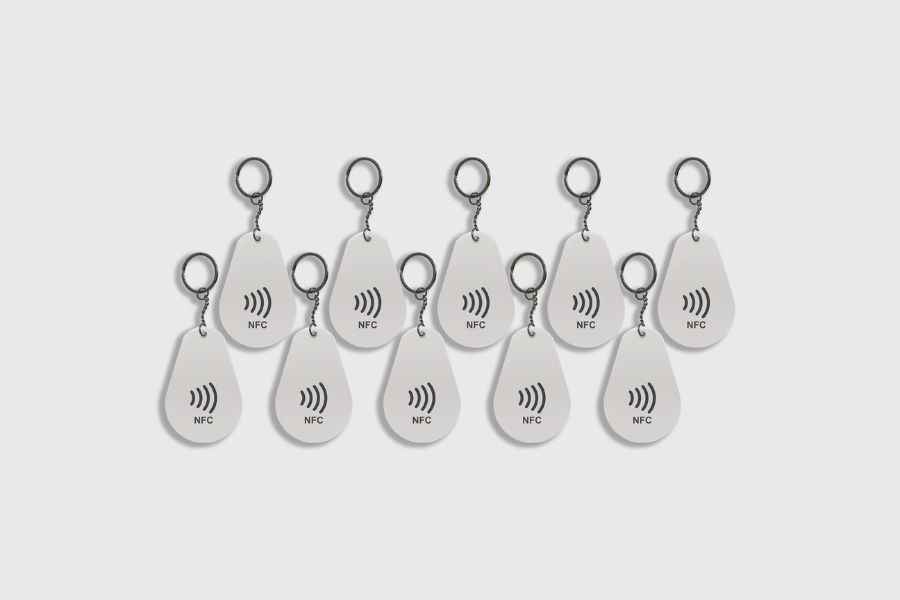 NFC Keychain Epoxy NTAG213 White (10 pieces)