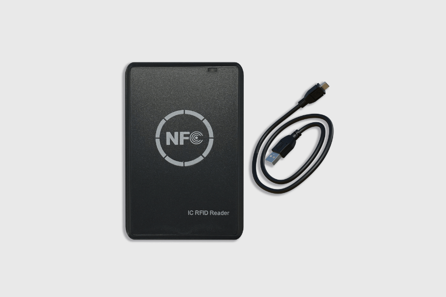 RFID reader/writer (front view)