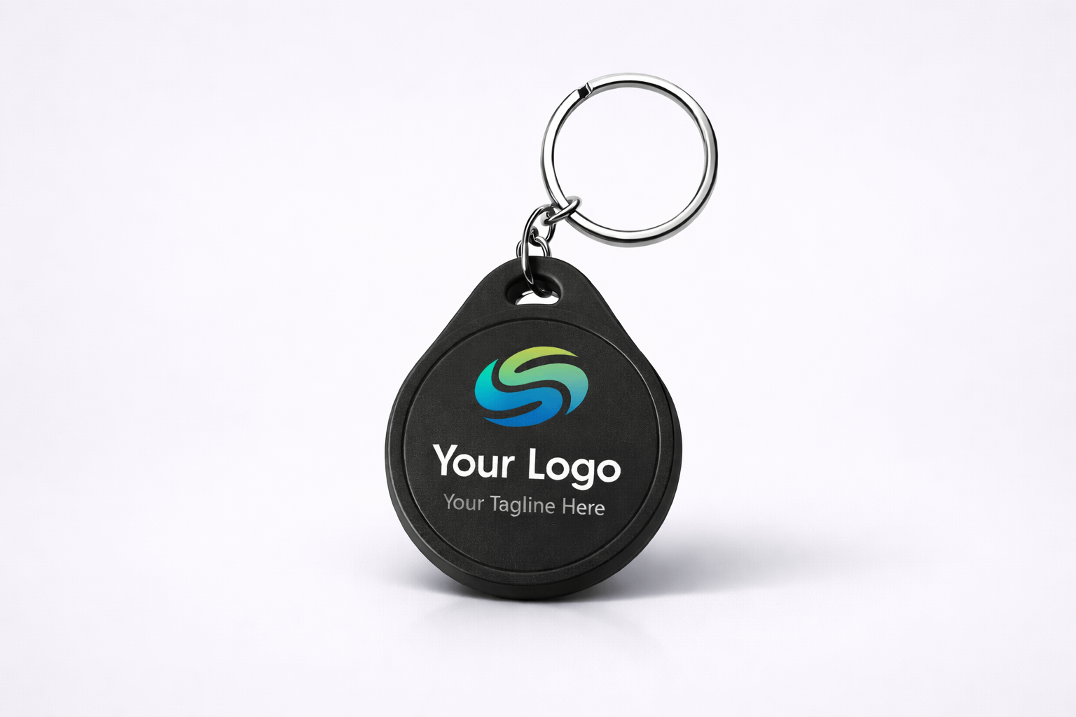 NFC Keychains ABS NTAG213 Black – Custom Design